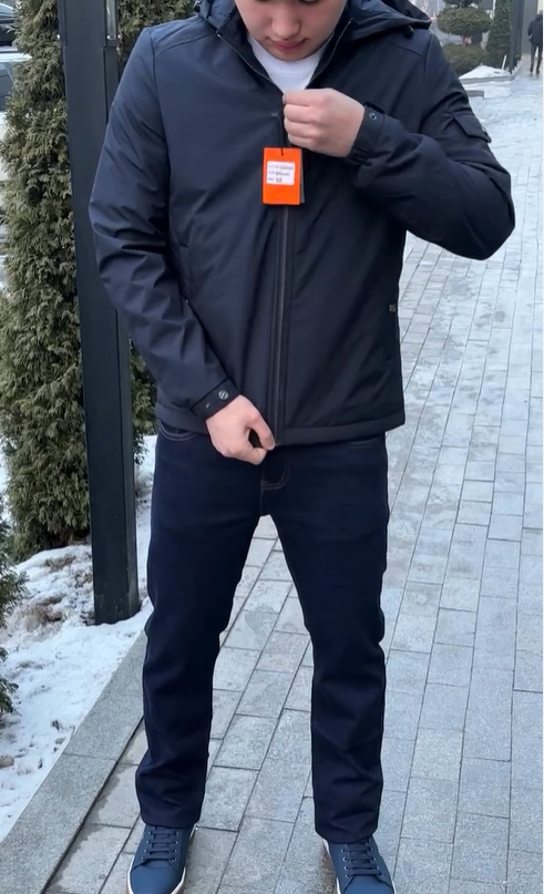 куртка серая мужская