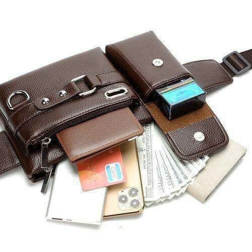 Men leather Waist bag