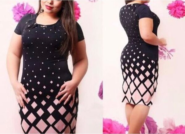 Ladies casual half sleeve dress