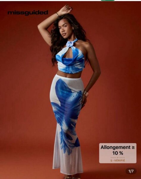 Ensemble été bleu tropical