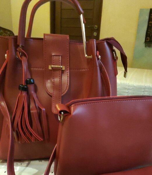 Soft leather bags set of two