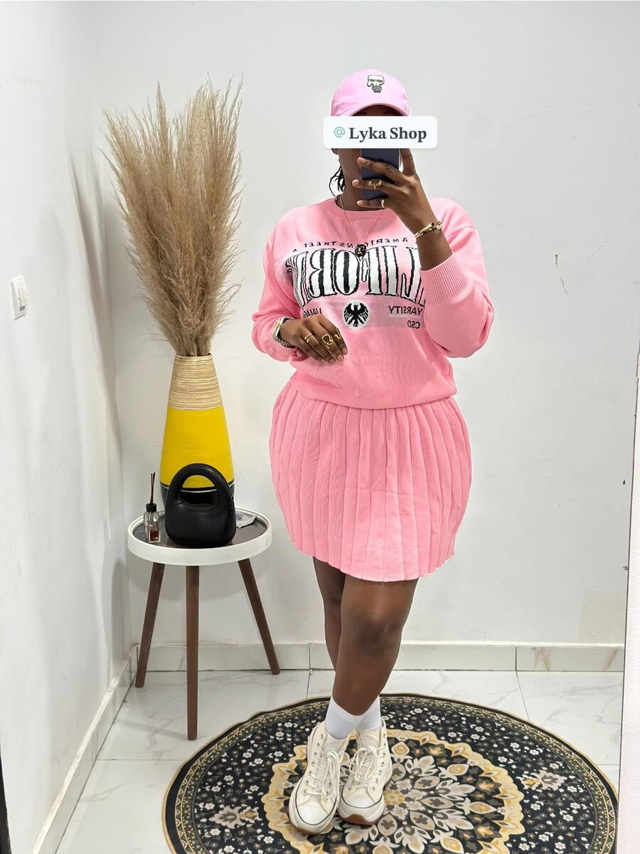 Ensemble jupe plissée