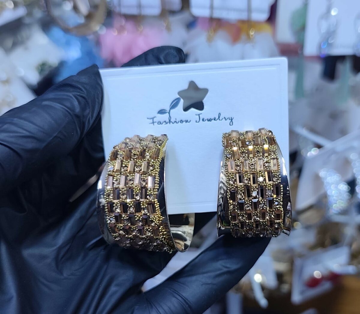 Boucles d'oreilles chic cristal