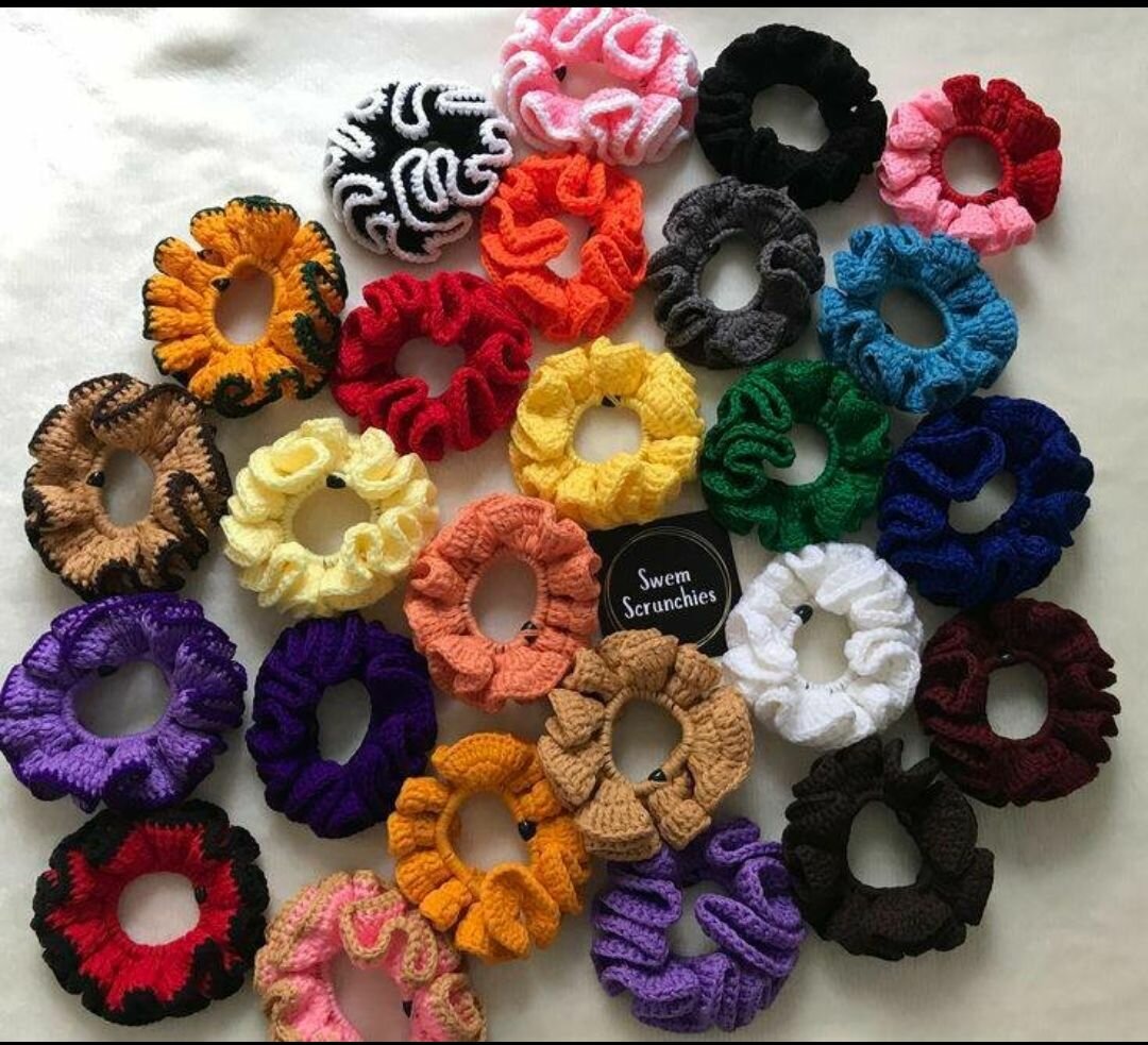 Handmade Crochet Scrunchies