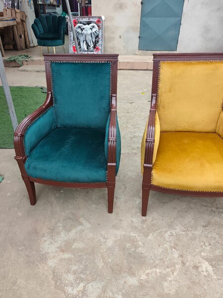 Elegant Velvet Armchairs Set