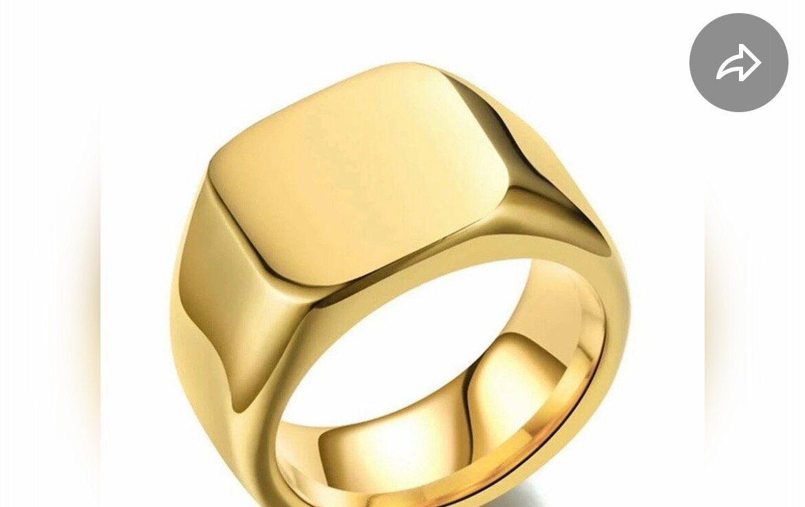 Bagues Homme en Acier Carré