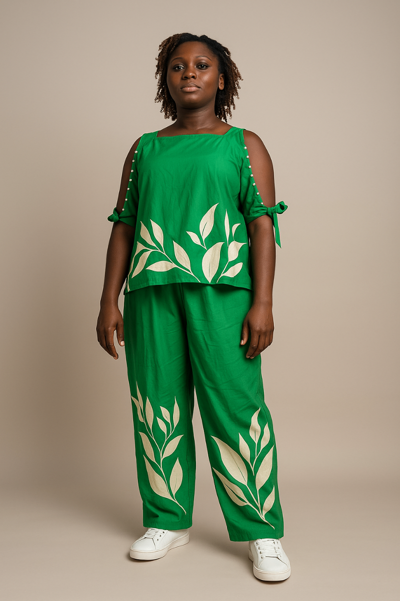 Ensemble vert femme élégant