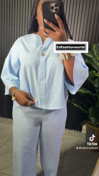 Ensemble décontracté bleu pastel