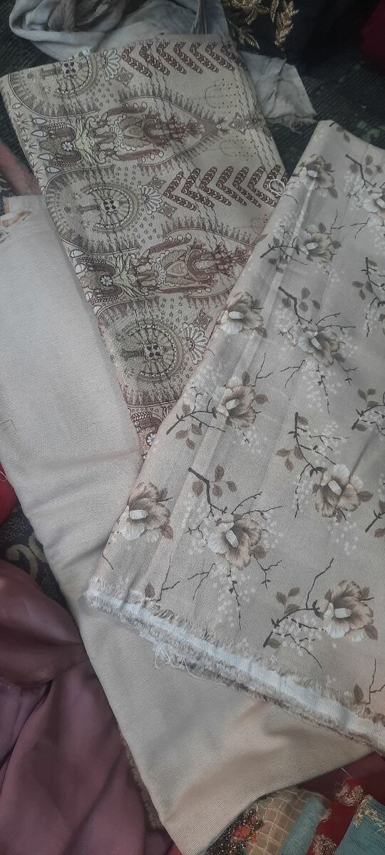 Khaddar 3 piece with zari shawl