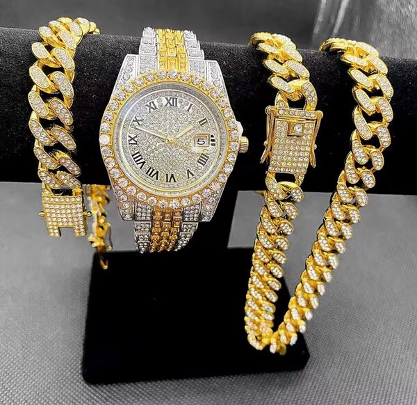 Montre et Bracelet Luxe Strass