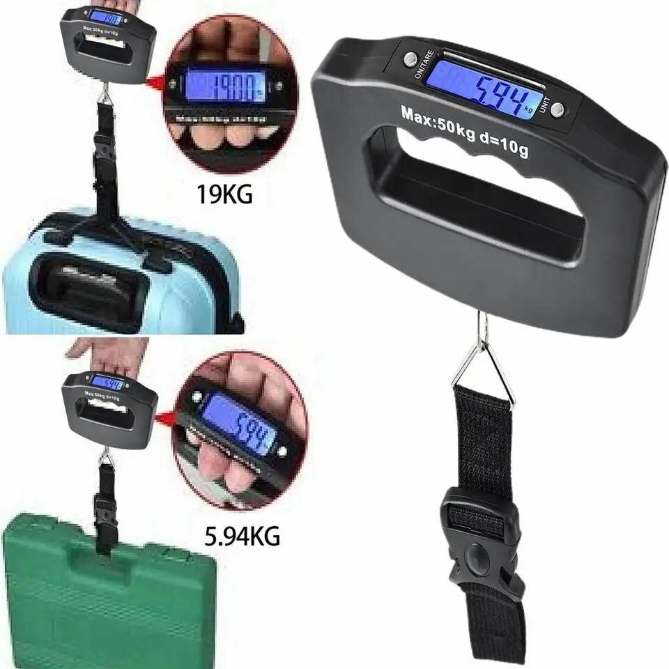 50kg Electronic Luggage Weigh Scale With LCD Display