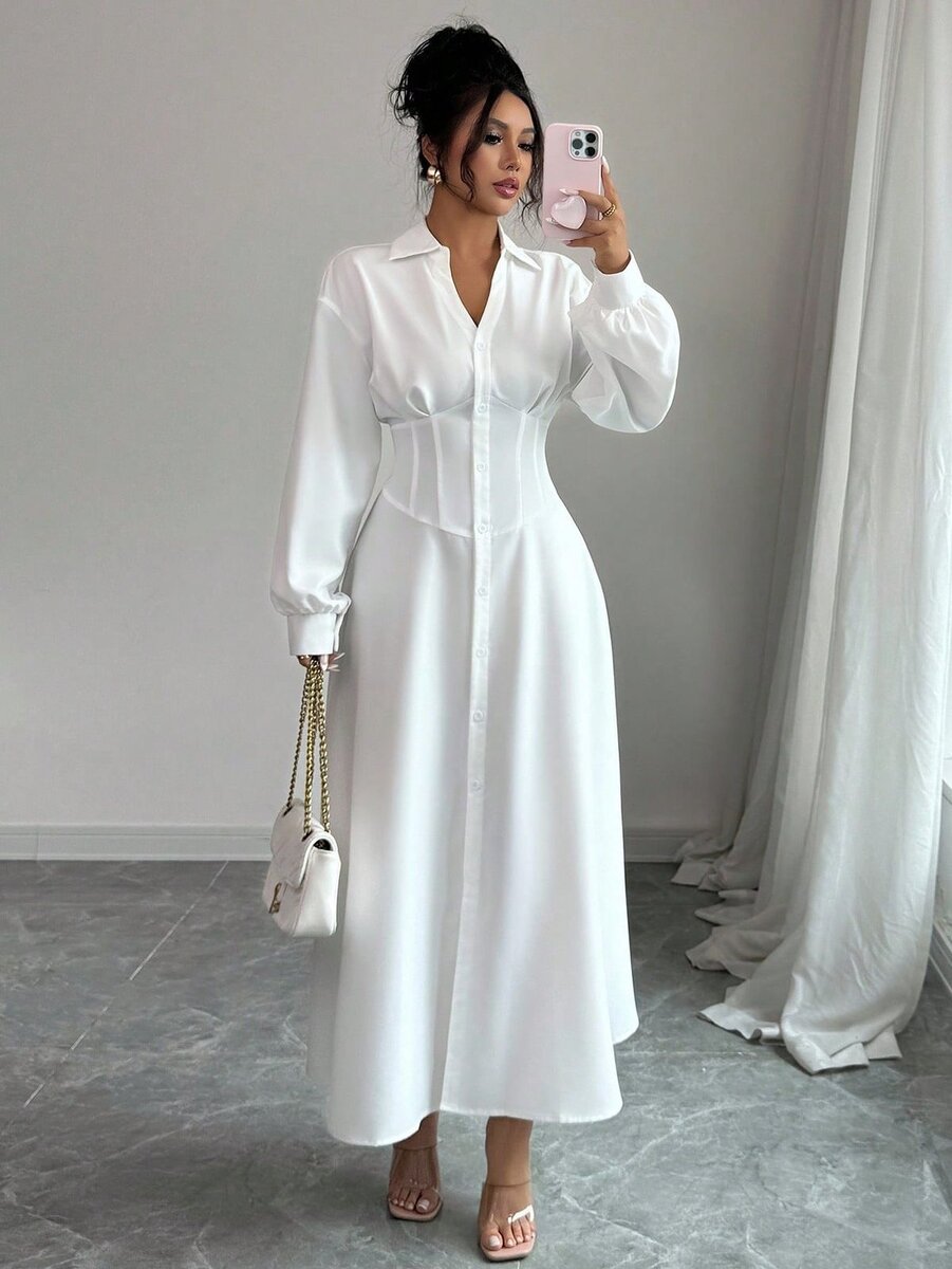 Robe blanche élégante pour femme