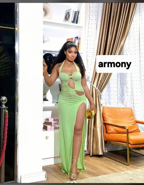 Robe longue élégante verte