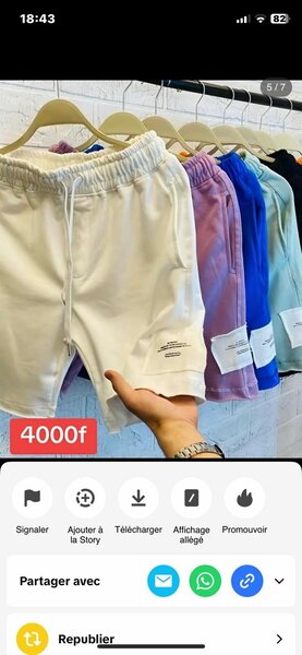 Shorts de sport colorés