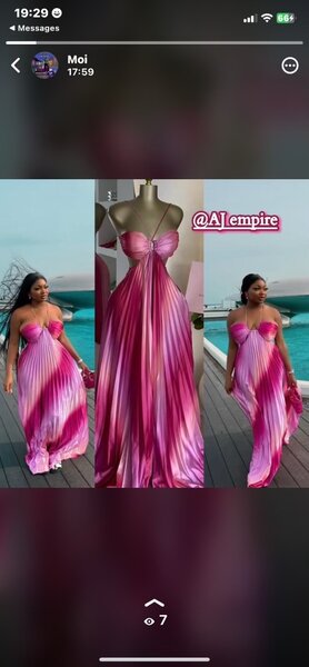 Robe Maxi Évasée Rose