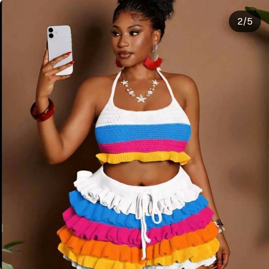 Ensemble coloré crochet