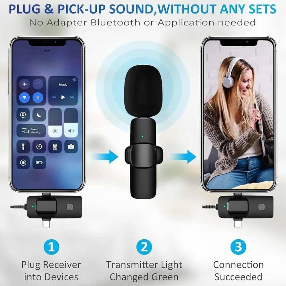 Microphone sans fil pour smartphone