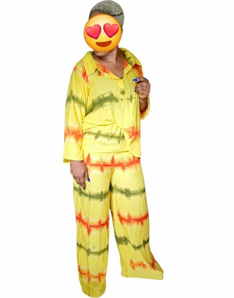 Pyjama en coton tie-dye femme