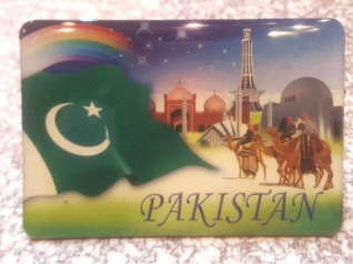 Pakistani Monuments FlagPk Fridge Magnet Card
