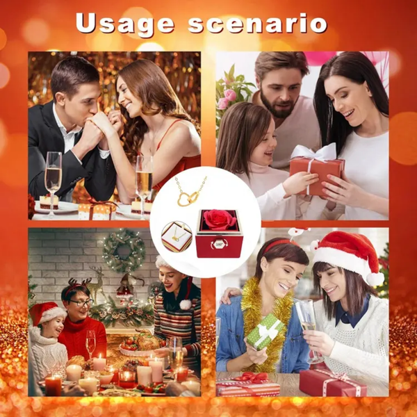 Coffret cadeau rose éternelle