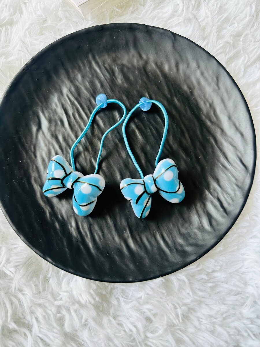 Élastiques à cheveux nœuds colorés