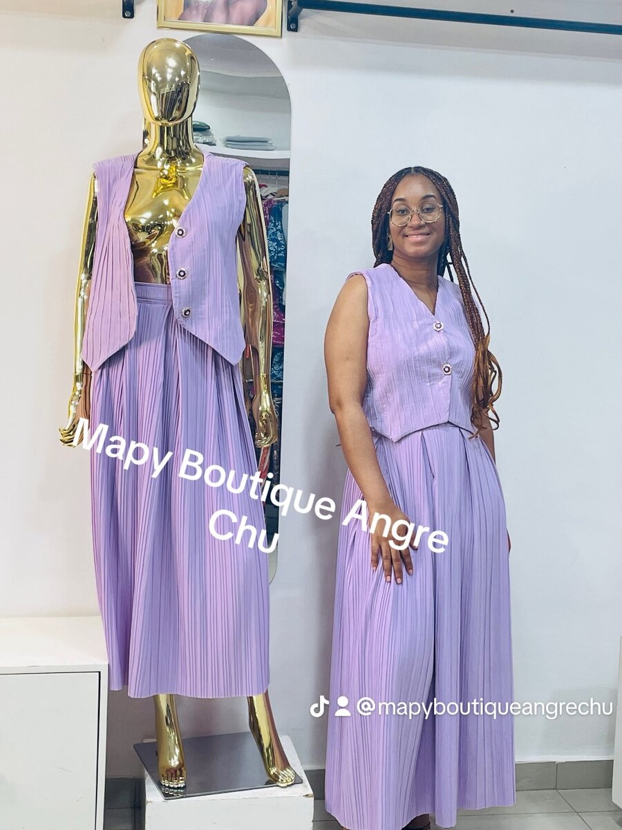 Ensembles deux pièces plissés