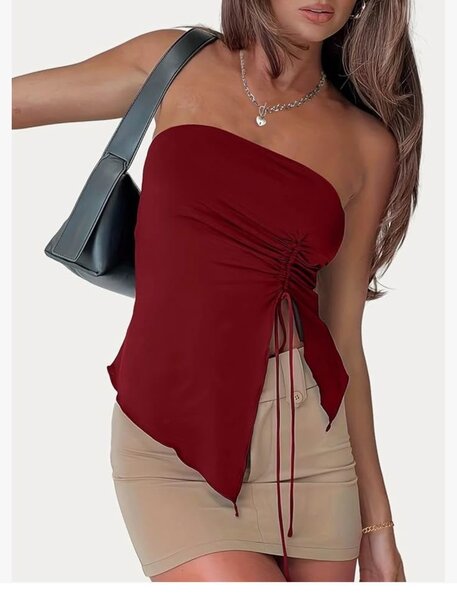 Top sexy asymétrique femme