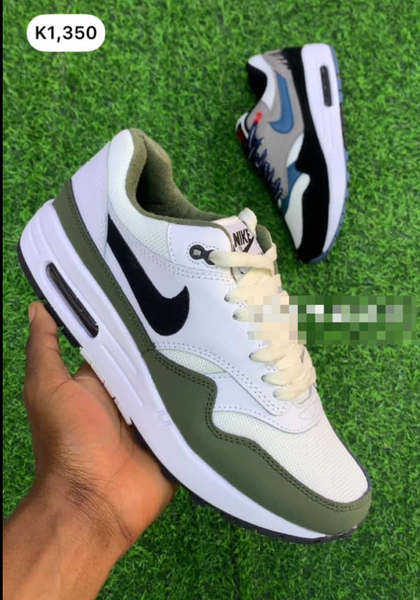 white and olive sneakers