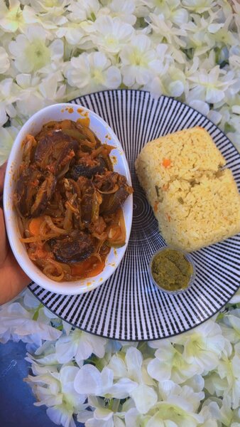 Escargot sauter au riz