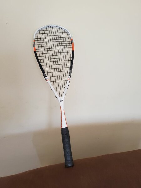 Squash racket and bag
