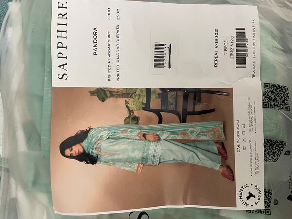 Sapphire unstiched two piece (shirt duppata)