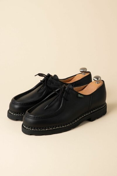 Chaussures Derbies en Cuir Noir