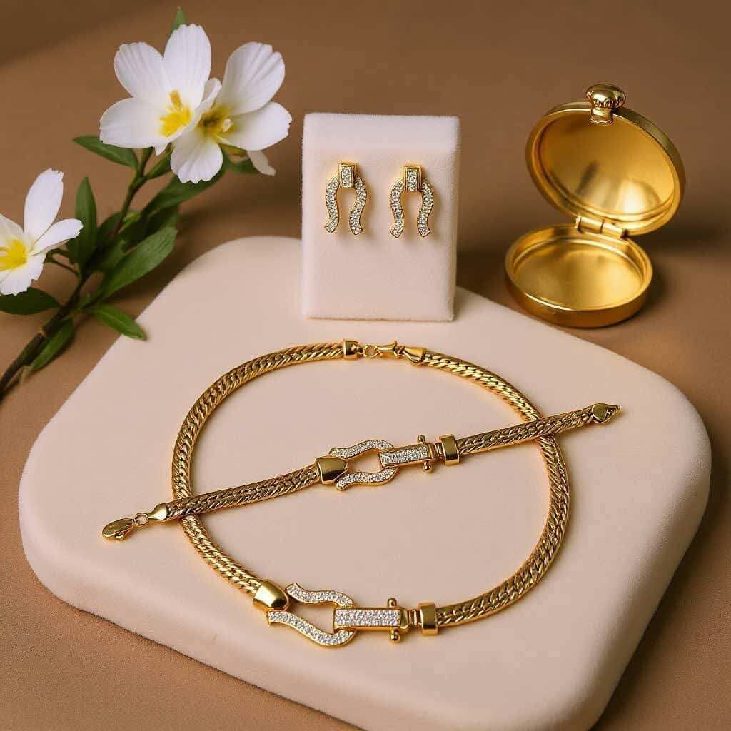 Set de Bijoux Élégant Doré