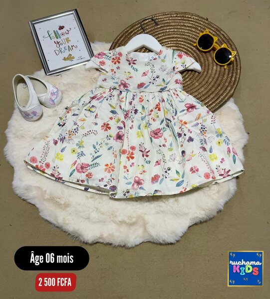 Robe bébé fleurie été
