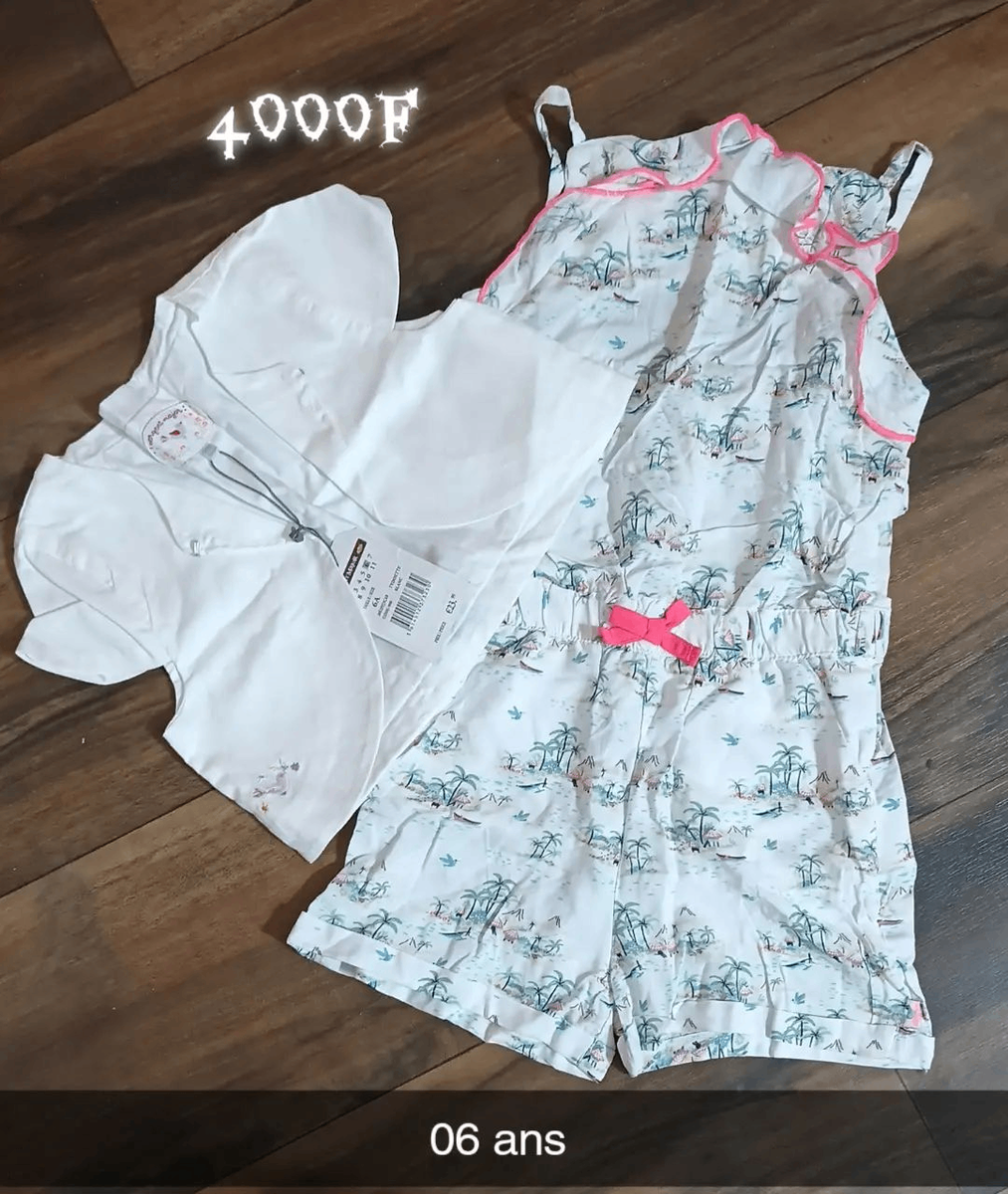 Jumpsuit tropical fille