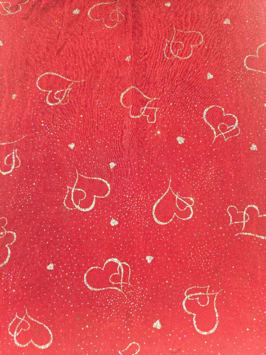 Red Heart Pattern Dress