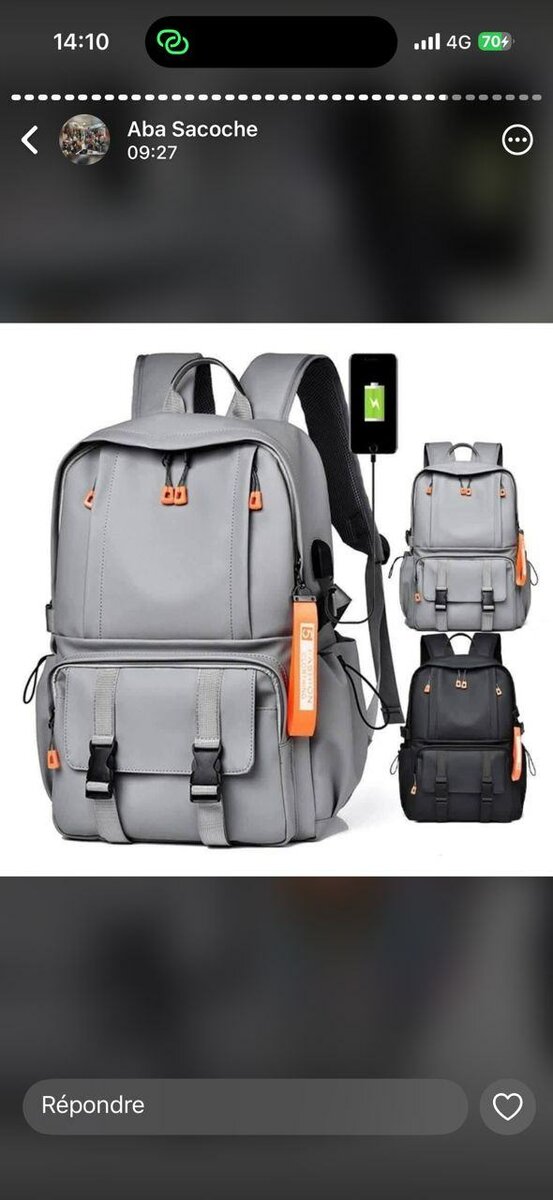 Sac à dos multifonction USB