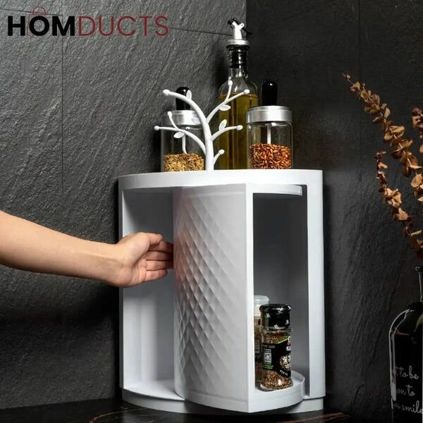 Corner cabinet rotatable