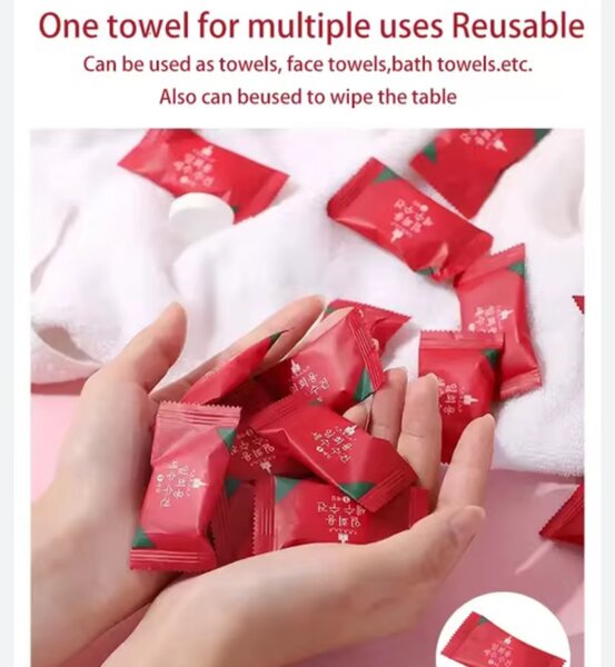 Compressed face towel