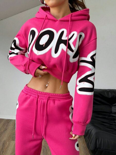 Ensemble survêtement rose femme