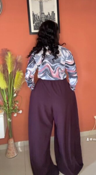 Pantalon large élégant femme