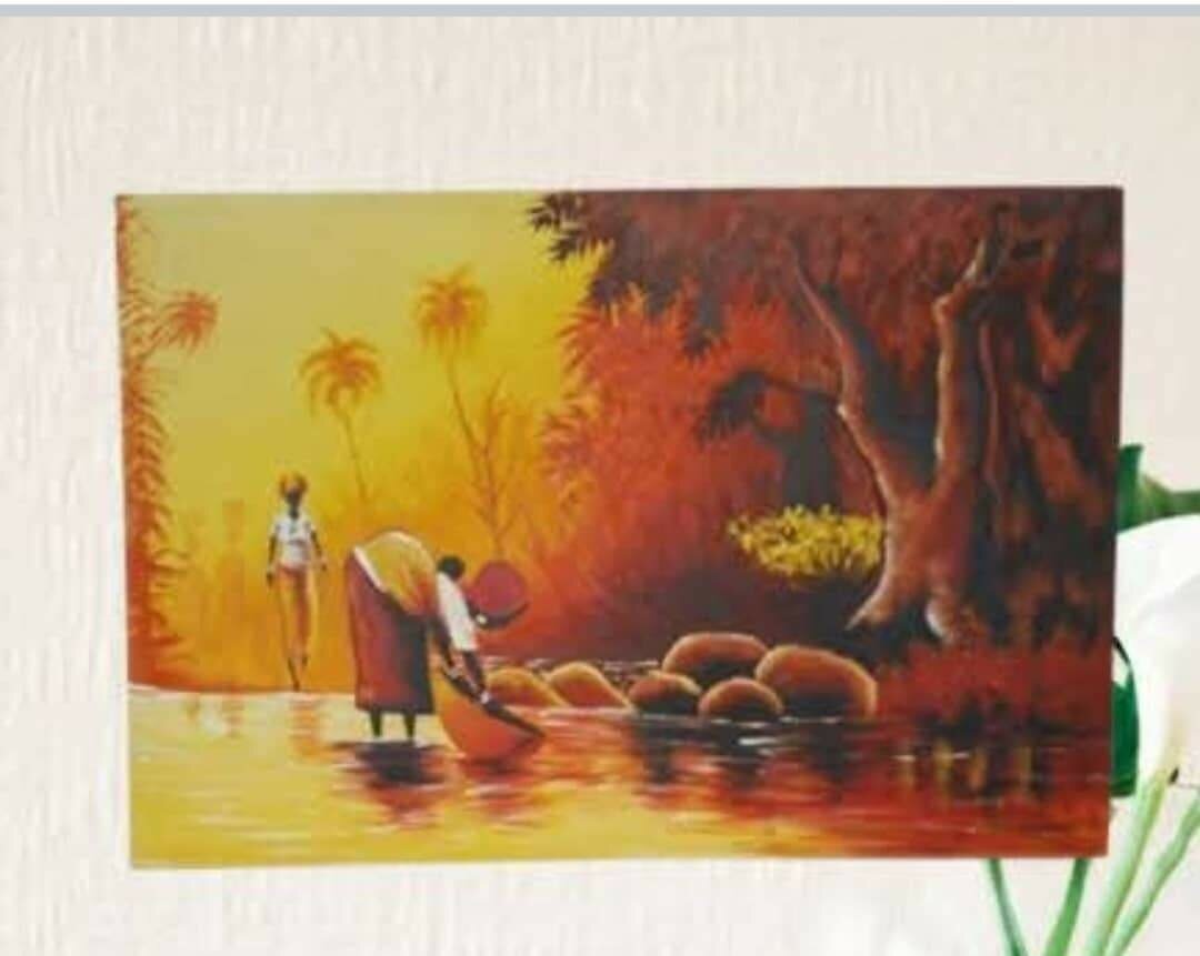 Tableau Africain Peint à la Main