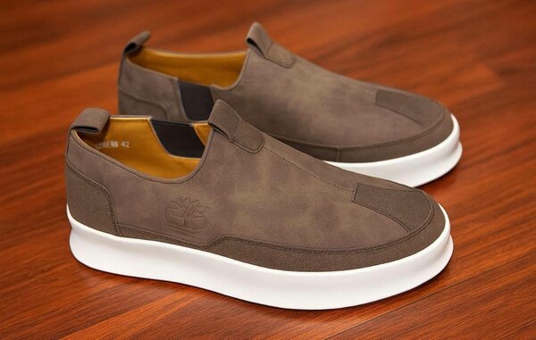 Chaussures slip-on en cuir pour hommes