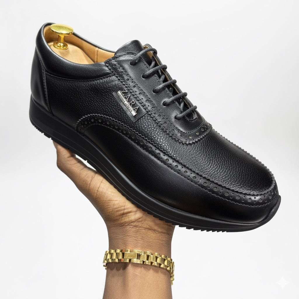 Chaussures en cuir noir élégantes