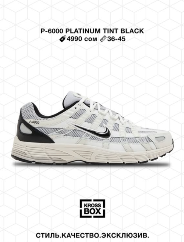 Эркектердин кроссовкасы P-6000 Platinum Tint Black