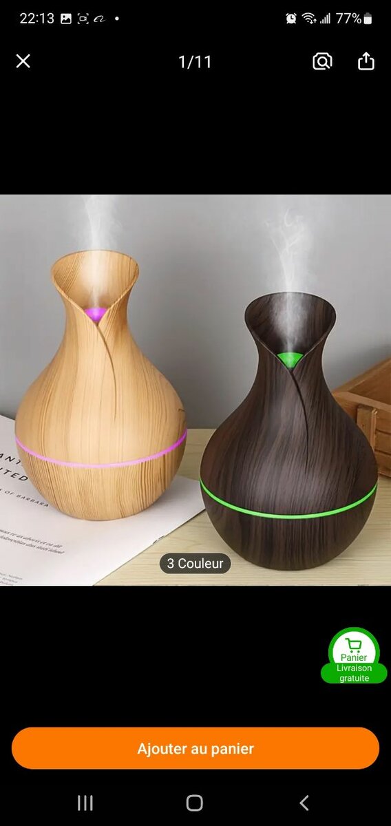 Diffuseur d'Huiles Essentielles Bois