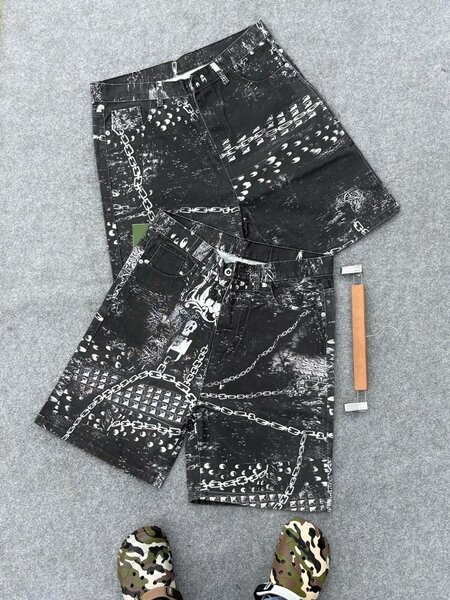 Shorts en jean imprimé tendance