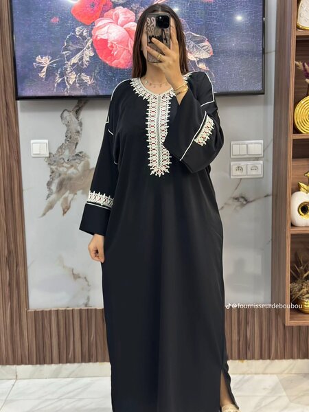 Robe Caftan Chic Brodée