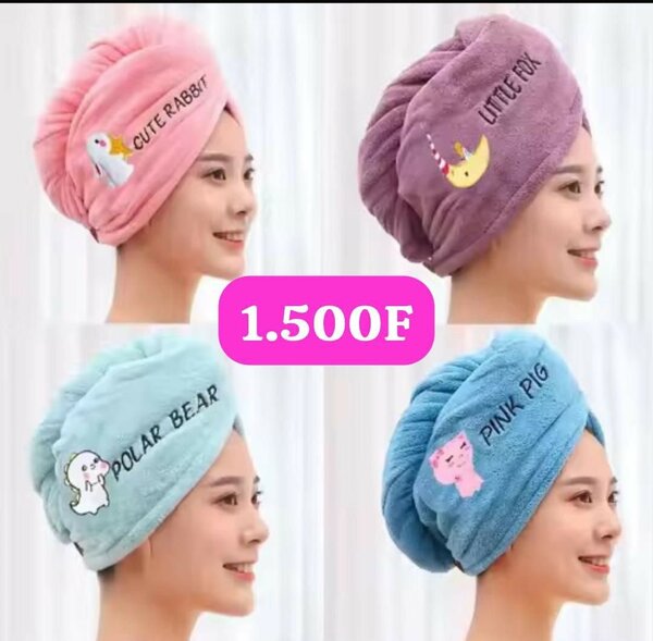 Serviette Turban Doux Animaux