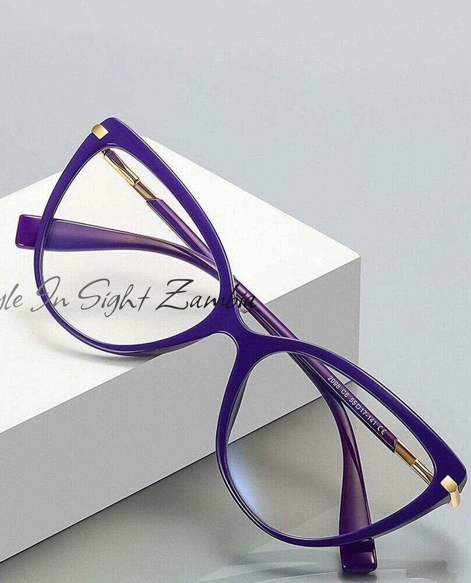 Image glasses, in glossy frame, for work at the computer and telephone with protection against screen radiation